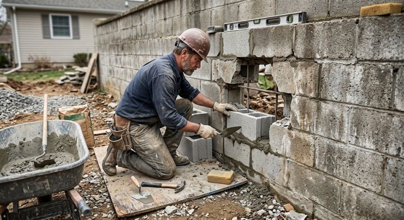 Block Wall Repair in Duncan, SC