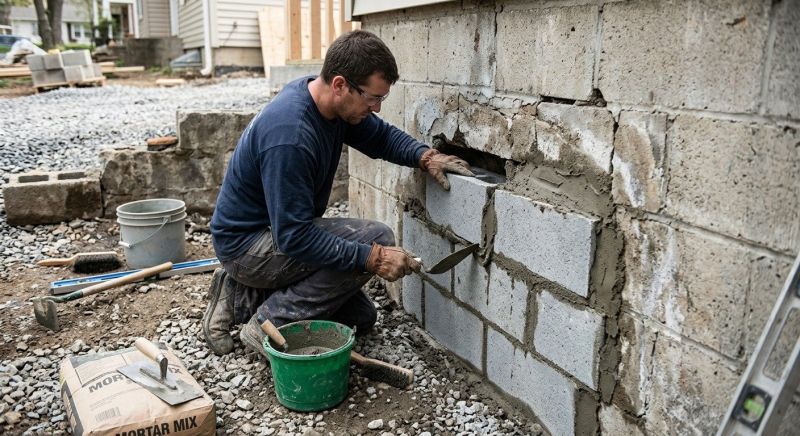 Block Wall Repair in Tryon, NC