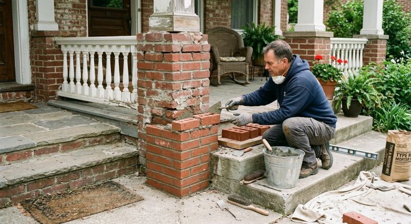 Brick Stairs Repair in Spartanburg, SC