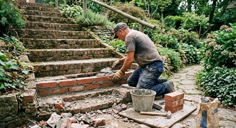 Brick Stairs Repair in Taylors, SC