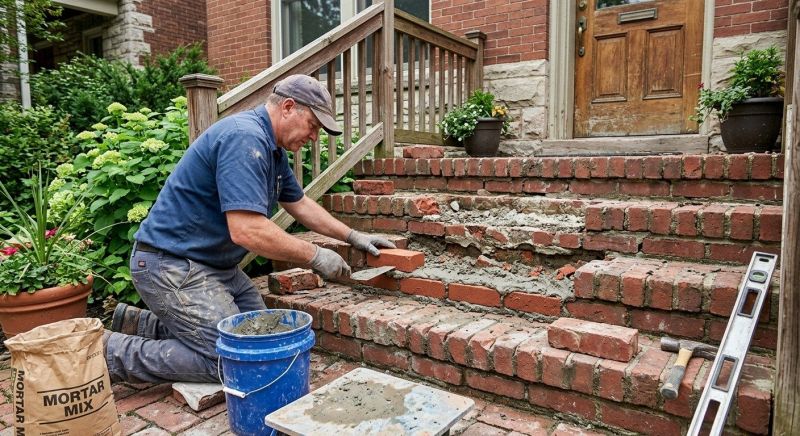 Brick Steps Repair in Spartanburg, SC