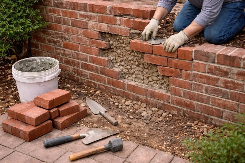 Brick Wall Repair in Greenville, SC