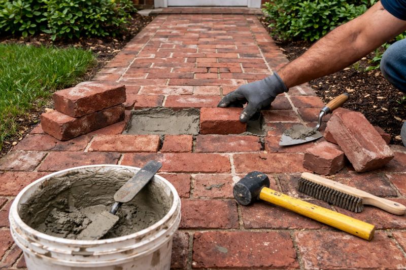 Entryway Brick Repair in Spartanburg, SC