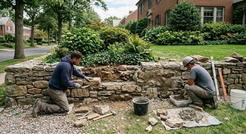 Stone Wall Repair in Moore, SC